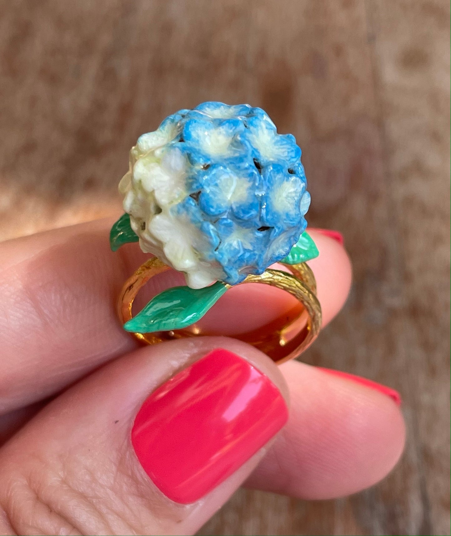 Anillo Hortensia Azul