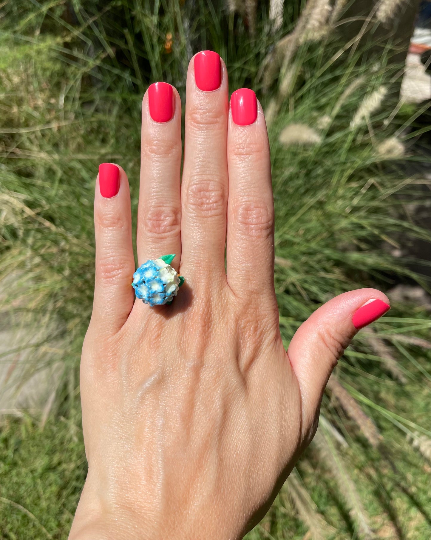 Anillo Hortensia Azul