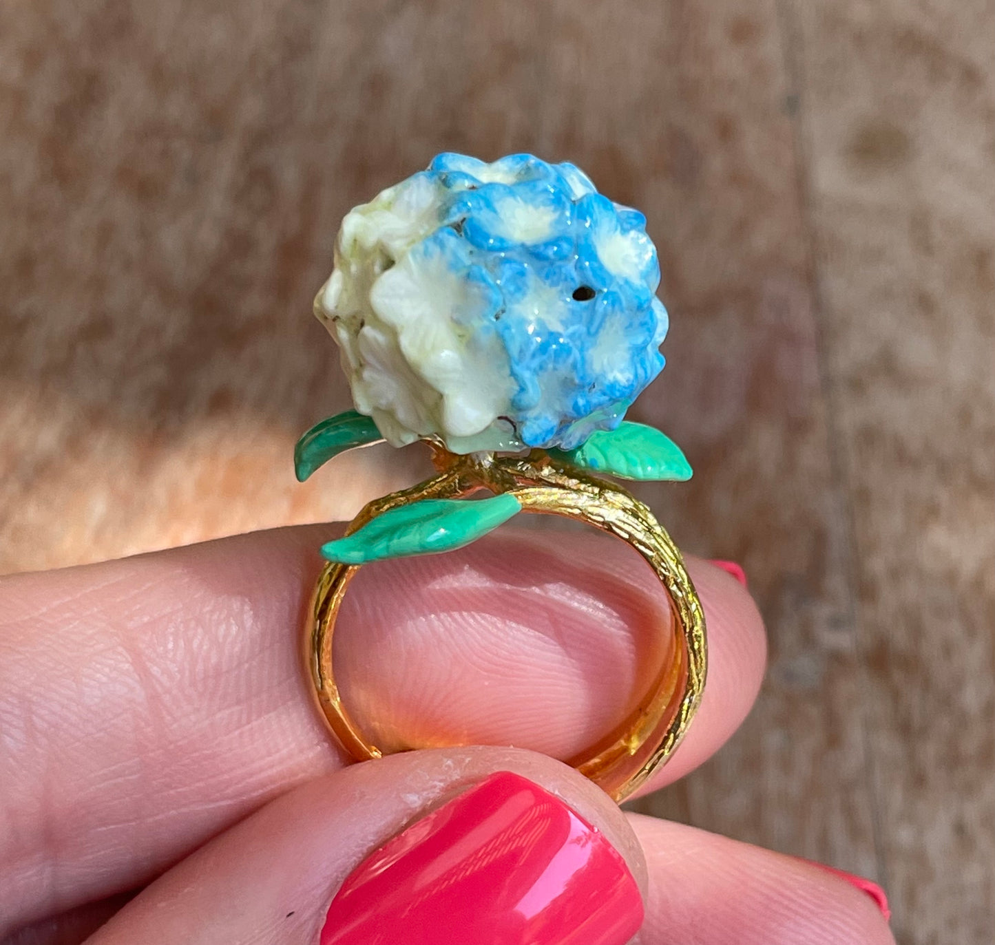 Anillo Hortensia Azul