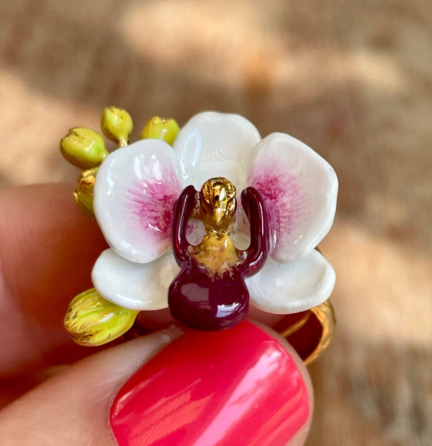 Anillo Orquídea Blanca