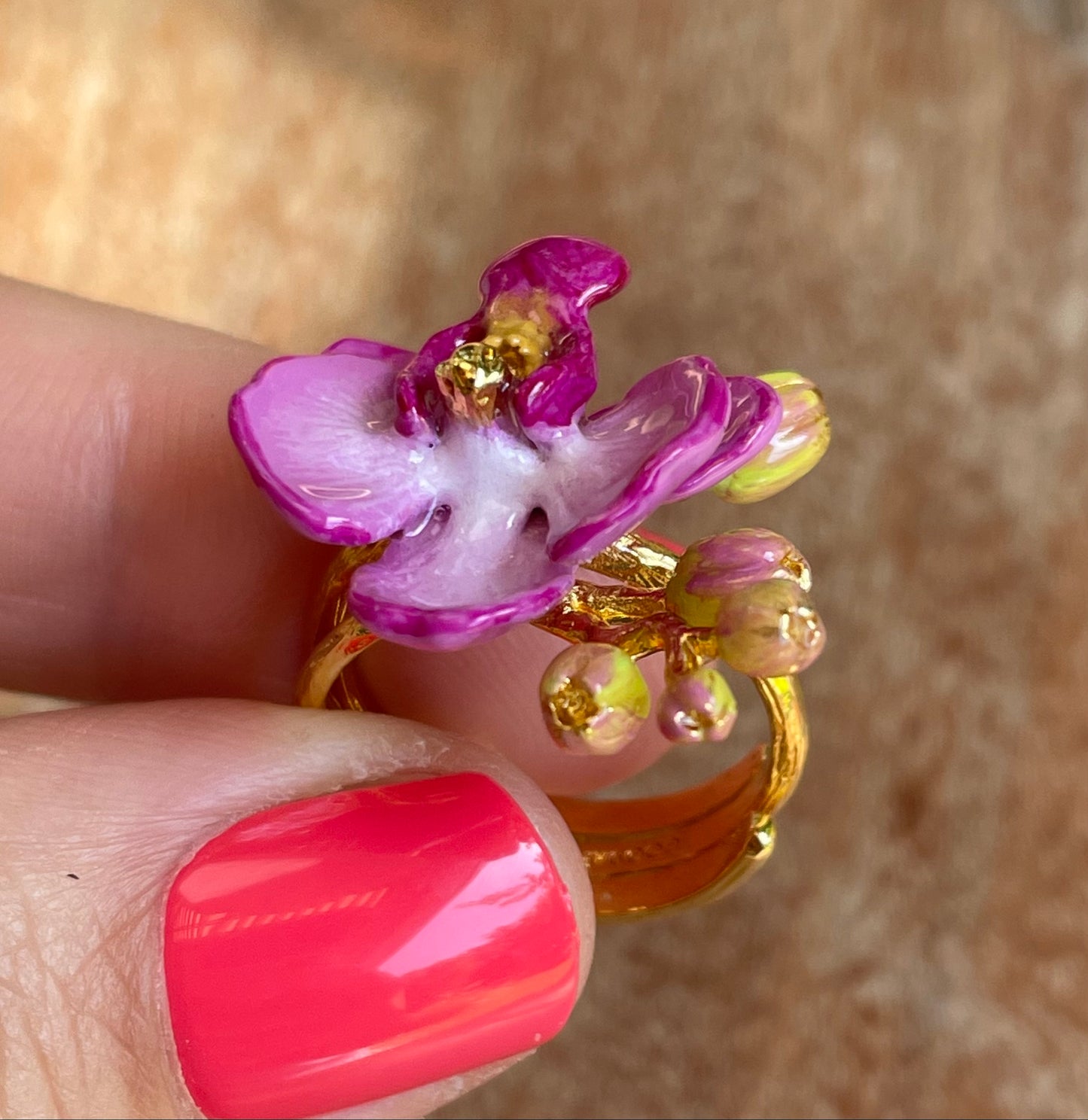 Anillo Orquídea Morada