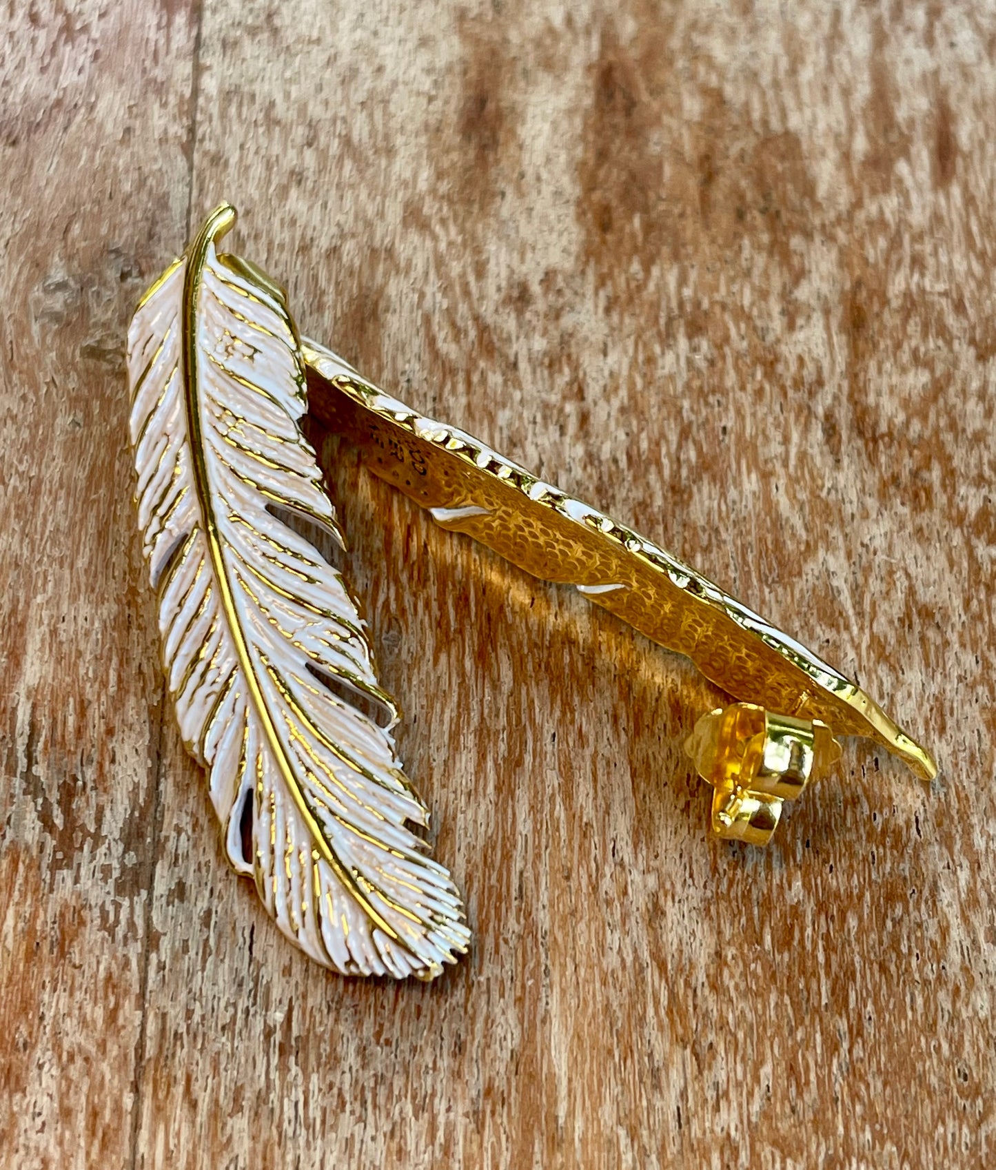 Aros Plumas - Dorado/Blanco